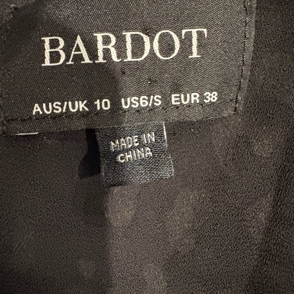 Bardot black ad white Leopard Print Wrap Dress size 6 - Picture 13 of 14